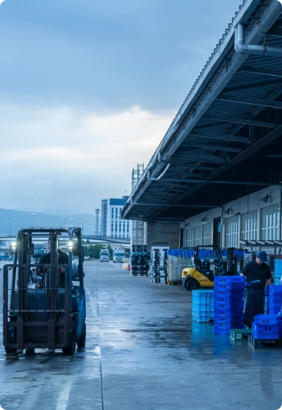 水産市場の作業請負事業のイメージ